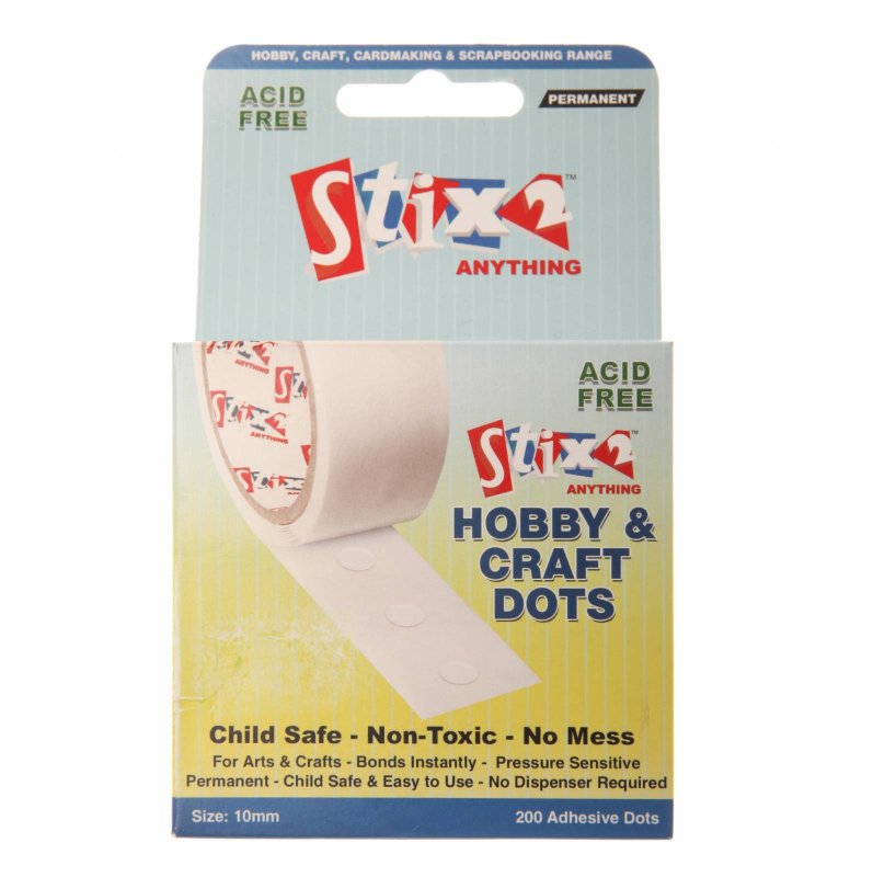 Stix2 Double sided Hobby & Craft Dots 10mm | Pack of 200