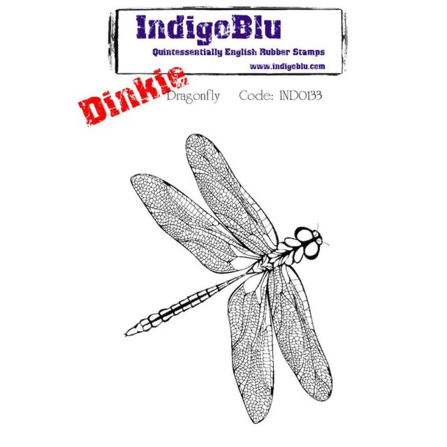 IndigoBlu Stamps IndigoBlu A7 Rubber Mounted Stamp Dinkie Dragonfly