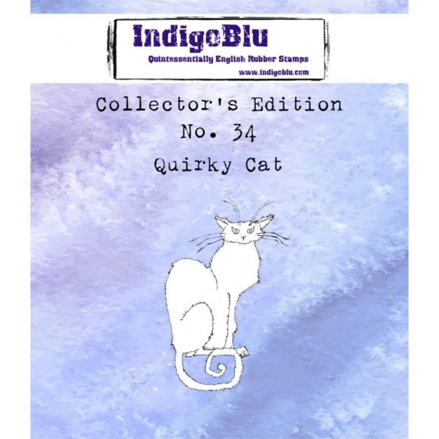 IndigoBlu Stamps IndigoBlu A7 Rubber Mounted Stamp Collectors Edition No 34 - Quirky Cat
