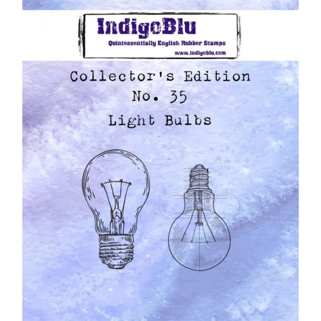 IndigoBlu Stamps IndigoBlu A7 Rubber Mounted Stamp Collectors Edition No 35 - Light Bulbs | Set of 2