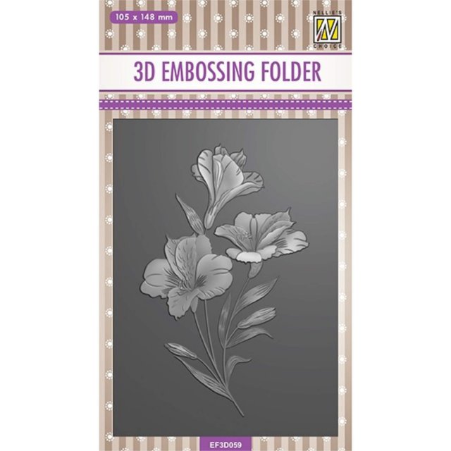 Nellie Snellen Nellie Snellen 3D Embossing Folder Rectangle Orchid