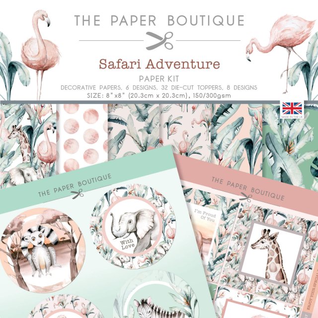 The Paper Boutique The Paper Boutique Safari Adventure 8 x 8 inch Paper Kit | 36 sheets