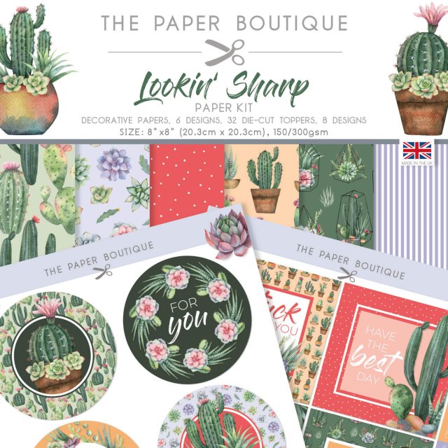 The Paper Boutique The Paper Boutique Lookin Sharp 8 x 8 inch Paper Kit | 36 sheets