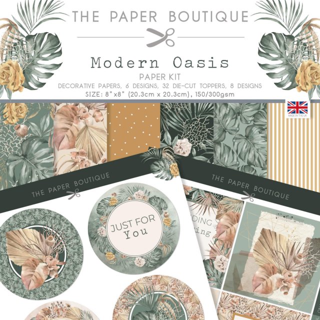 The Paper Boutique The Paper Boutique Modern Oasis 8 x 8 inch Paper Kit | 36 sheets