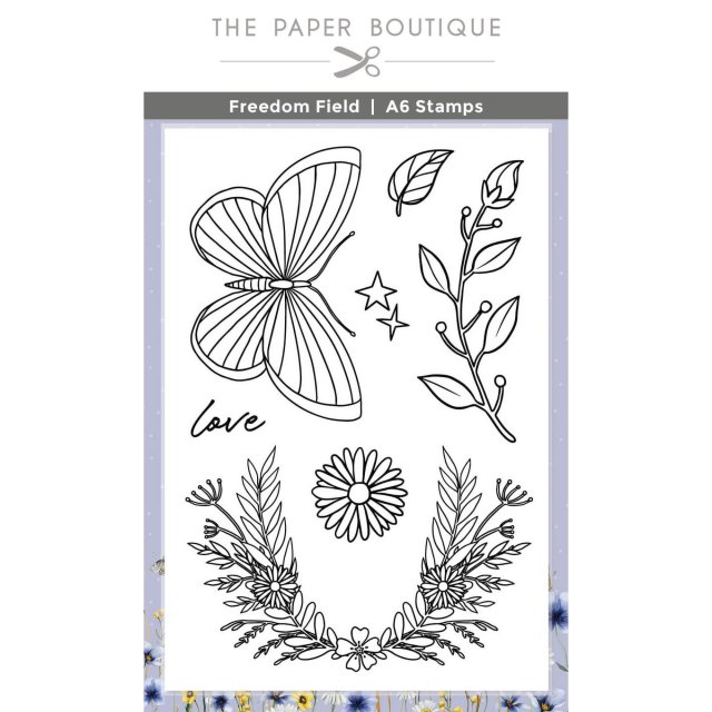 The Paper Boutique The Paper Boutique Clear Stamp Set Freedom Field | Set of 7