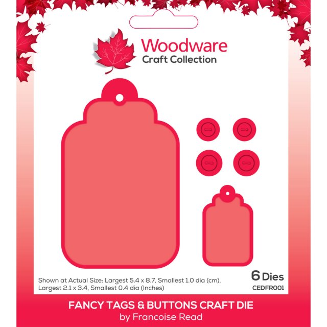 Woodware Woodware Craft Die Fancy Tags & Buttons | Set of 6