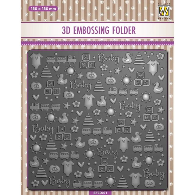 Nellie Snellen Nellie Snellen 3D Embossing Folder Babythings