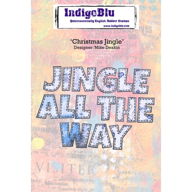 IndigoBlu Stamps IndigoBlu A6 Rubber Mounted Stamp Christmas Jingle - 'Jingle All The Way'