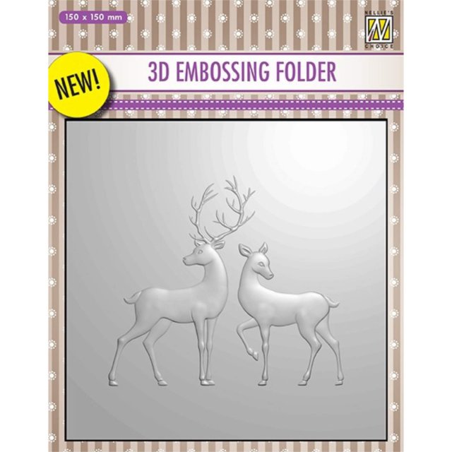 Nellie Snellen Nellie Snellen 3D Embossing Folder Reindeer