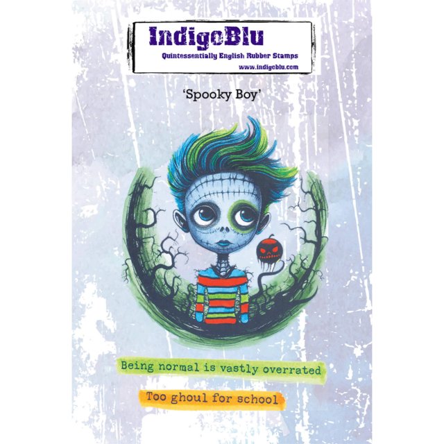 IndigoBlu Stamps IndigoBlu A6 Rubber Mounted Stamp Spooky Boy | Set of 3