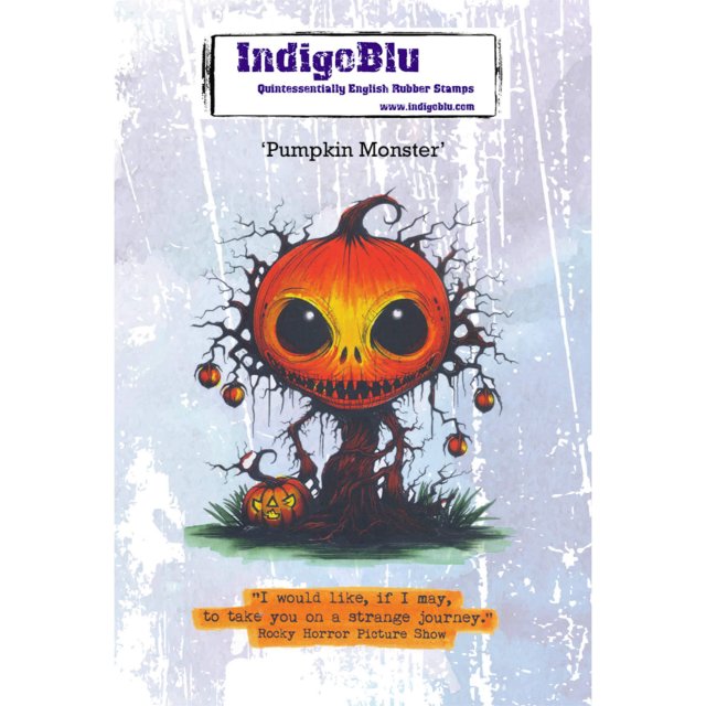 IndigoBlu Stamps IndigoBlu A6 Rubber Mounted Stamp Pumpkin Monster | Set of 2