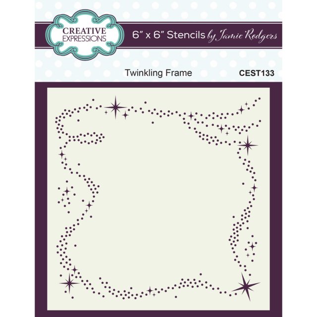 Jamie Rodgers Creative Expressions Stencil by Jamie Rodgers Twinkling Frame | 6 x 6 inch