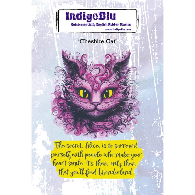 IndigoBlu Stamps IndigoBlu A6 Rubber Mounted Stamp Cheshire Cat | Set of 2