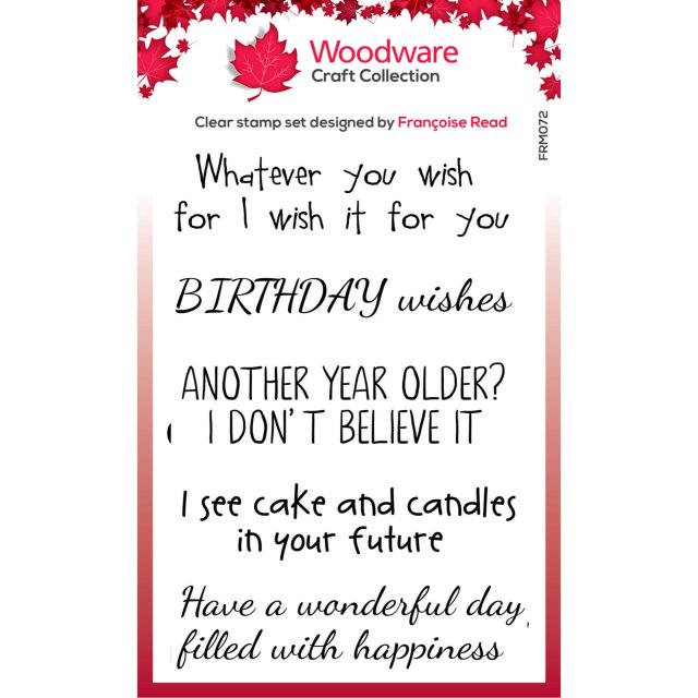 Woodware Woodware Clear Stamps More Wishes  | Set of 5