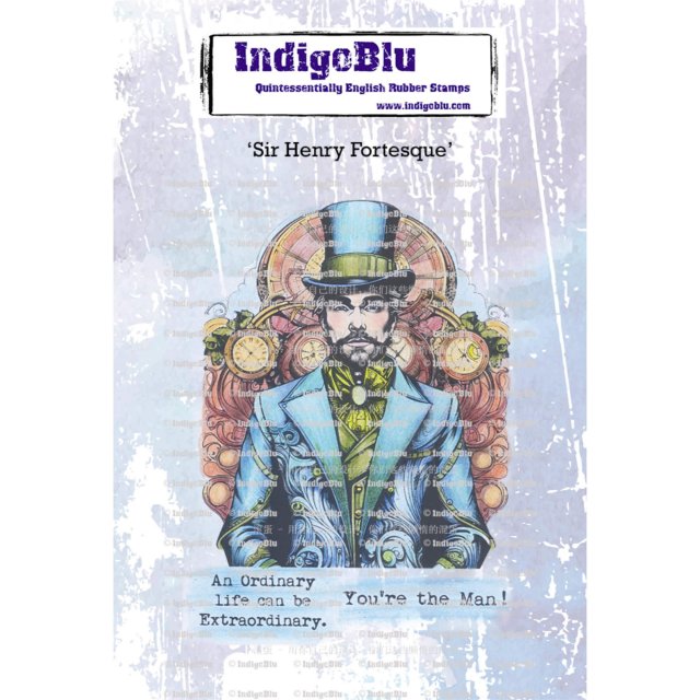 IndigoBlu Stamps IndigoBlu A6 Rubber Mounted Stamp Sir Henry Fortescue | Set of 3