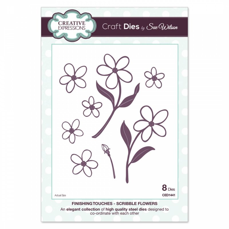 Sue Wilson Sue Wilson Craft Dies Finishing Touches Collection Scribble Flowers | Set of 8