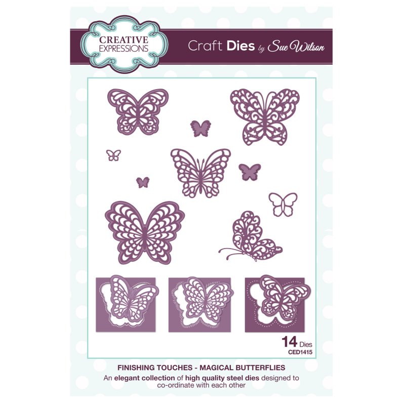 Sue Wilson Sue Wilson Craft Dies Finishing Touches Collection Magical Butterflies | Set of 14