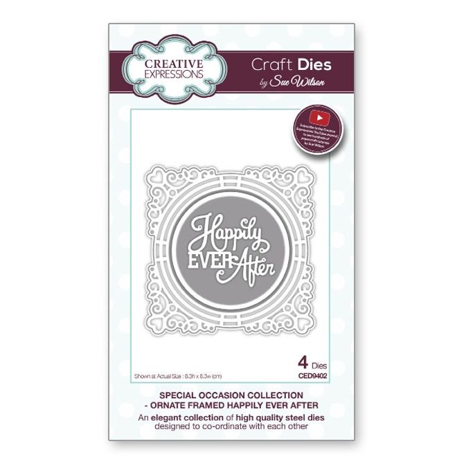 Sue Wilson Sue Wilson Craft Dies Special Occasion Collection Ornate Framed Happily Ever After | Set of 4