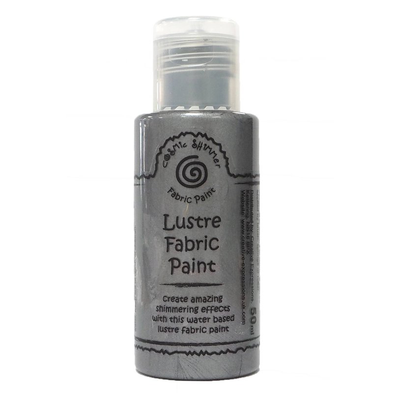 Cosmic Shimmer Cosmic Shimmer Lustre Fabric Paint Tarnished Silver | 50ml
