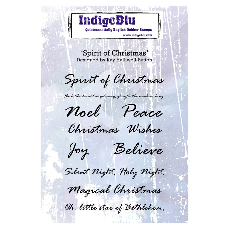 IndigoBlu Stamps IndigoBlu A6 Rubber Mounted Stamp Spirit of Christmas | Set of 10