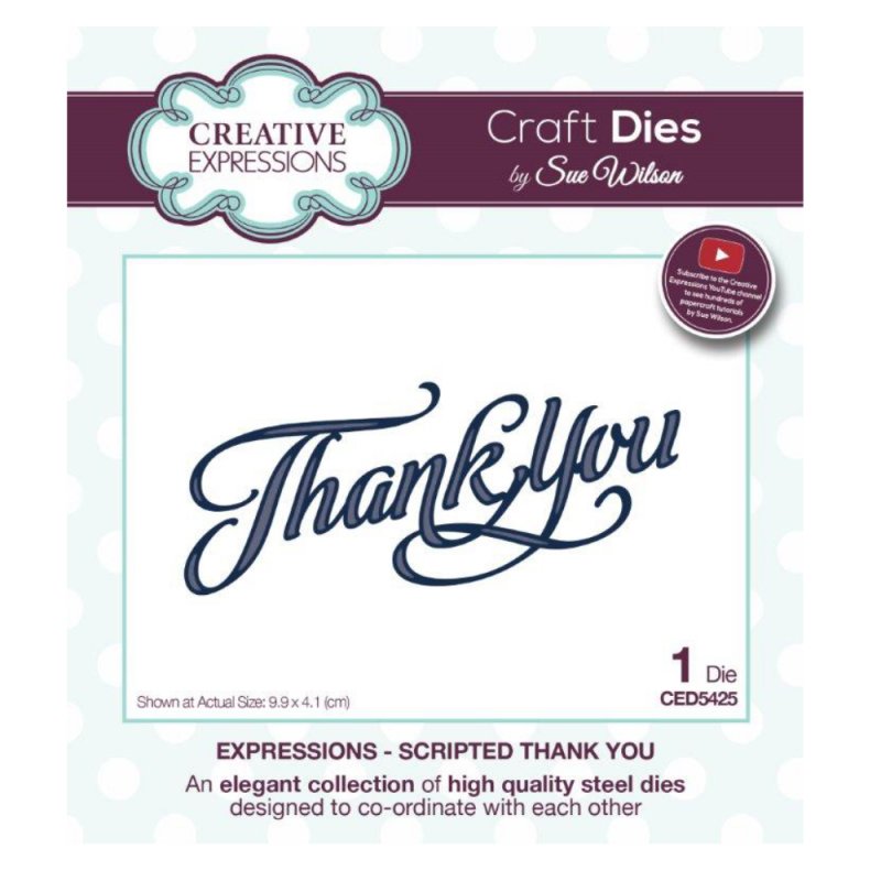 Sue Wilson Sue Wilson Craft Dies Expressions Collection Scripted Thank You