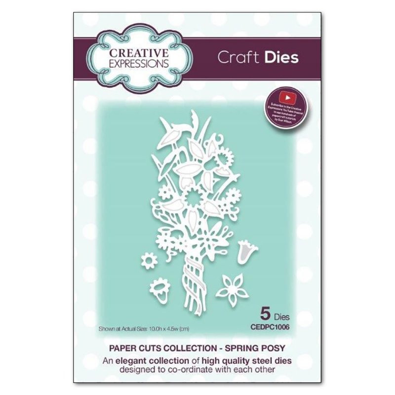 Paper Cuts Creative Expressions Craft Dies Paper Cuts Collection Spring Posy | Set of 5