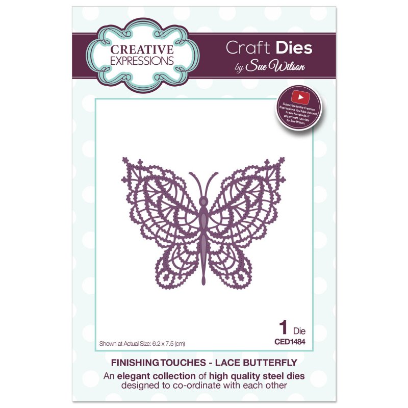 Sue Wilson Sue Wilson Craft Dies Finishing Touches Collection Lace Butterfly