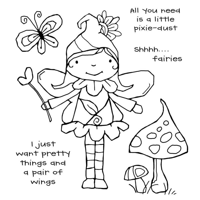 Woodware Woodware Clear Stamps Garden Fairy | Set of 6