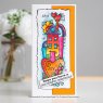 Woodware Woodware Clear Stamps Rainbow House | Set of 3