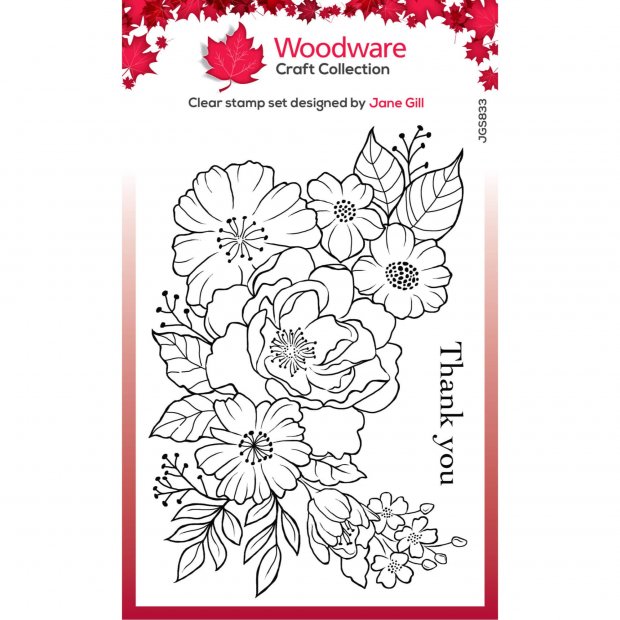 New Woodware Floral Stamp Sets