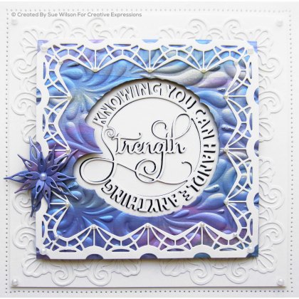 Sue Wilson Craft Dies Circle Sayings Collection Strength | Set of 2