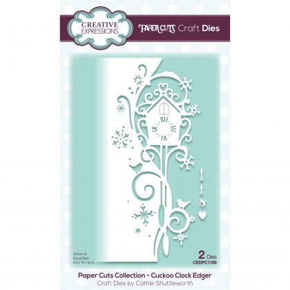 Creative Expressions Craft Dies Paper Cuts Collection Cuckoo Clock Edger | Set of 2