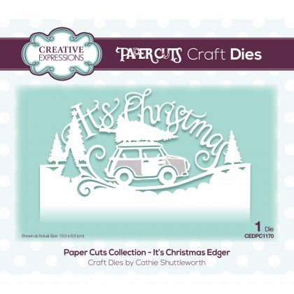 Creative Expressions Craft Dies Paper Cuts Collection It's Christmas Edger