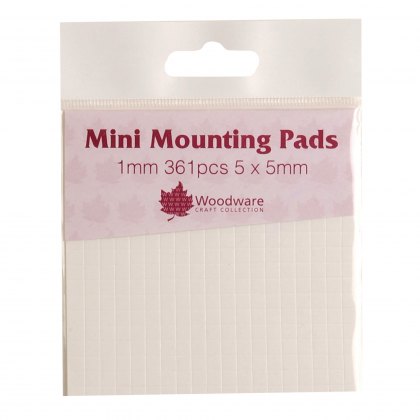 Woodware Mini Mounting Pads 1mm | Pack of 361