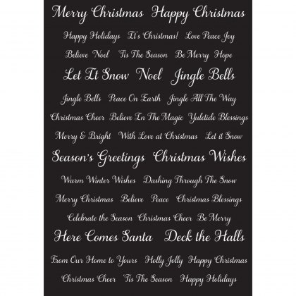 Creative Expressions Wordies Sentiment Sheets Christmas Script | A5