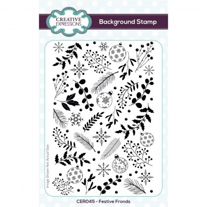 Creative Expressions Rubber Stamp Festive Fronds