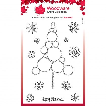 Woodware Clear Stamps Bubble Tree Stack | Set of 12