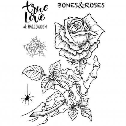 Woodware Clear Stamps Bones & Rose | Set of 5