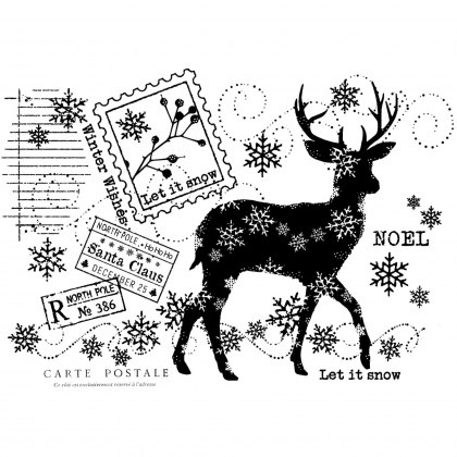 Woodware Clear Stamps Winter Reindeer