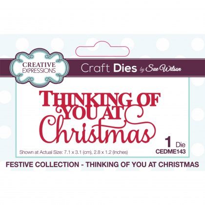 Sue Wilson Craft Dies Festive Collection Thinking Of You At Christmas