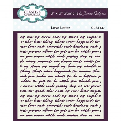 Creative Expressions Stencil by Jamie Rodgers Love Letter | 6 x 6 inch
