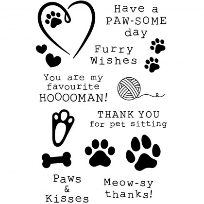 Creative Expressions Clear Stamp Pet Pals | Set of 14