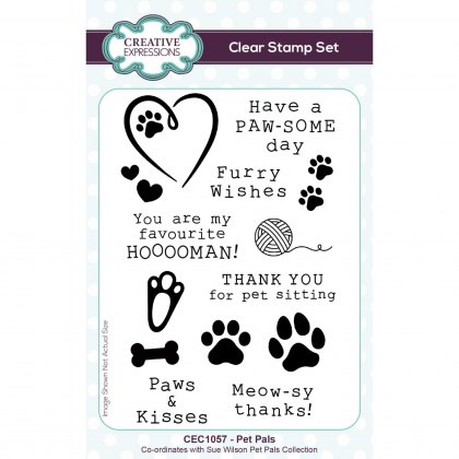 Creative Expressions Clear Stamp Pet Pals | Set of 14
