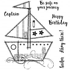 Woodware Clear Stamps Sailboat | Set of 6