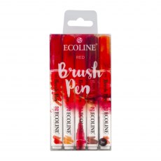 Ecoline Brush Pen Set Red | Set of 5