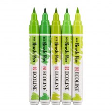 Ecoline Brush Pen Set Green | Set of 5