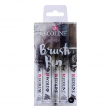 Ecoline Brush Pen Set Grey | Set of 5