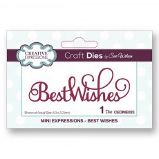 Sue Wilson Craft Dies Mini Expressions Collection Best Wishes