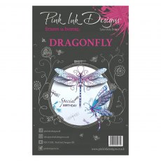 Pink Ink Designs Clear Stamp Dragonfly | Set of 18