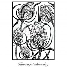 Woodware Clear Stamps Lino Cut Teasels | Set of 2